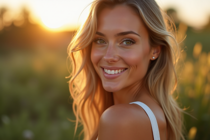 Portrait d'une femme célébrant la beauté naturelle et authentique